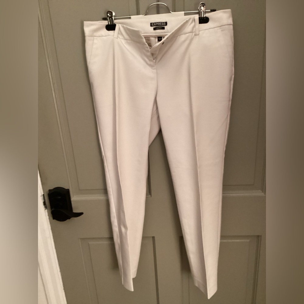Express White Ankle Dress Pants